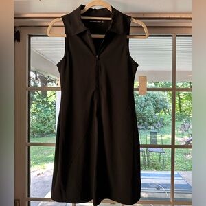 NWT Abercrombie & Fitch Traveler Polo Half Zip Mini Dress Black Size XS